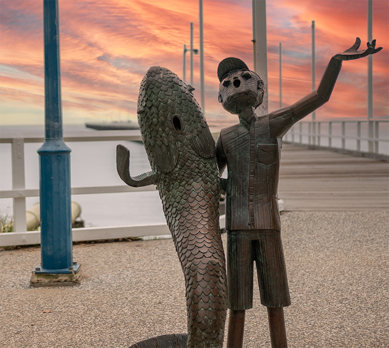 Boy and Fish | Fraser Coast Regional Council Public Art Collection